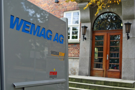Eingang WEMAG-Verwaltungsgebäude Schwerin
