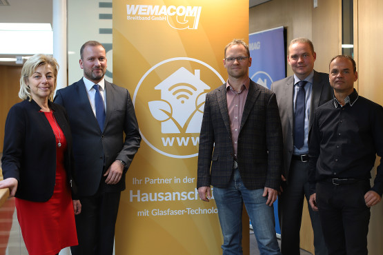 Kerstin Weiss, Martin Retzlaff, Dr. Roland Finke, Michael Hillmann, Peter Schimanski beim Pressegespräch