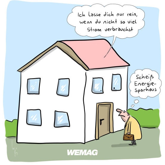 Strom sparen WEMAG Ökostrom Comic @Mario Lars 