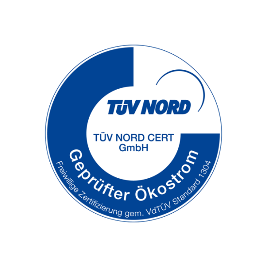 TÜV Siegel für geprüften Ökostrom TÜV Siegel für geprüften Ökostrom
