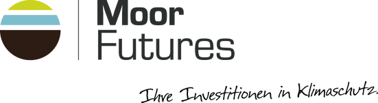 Mit Erdgas-Produkten werden Projekte zur Wiedervernässung der Moore unterstützt. Logo der MoorFutures für Erdgaskunden