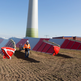 Baustelle Windkraftanlage