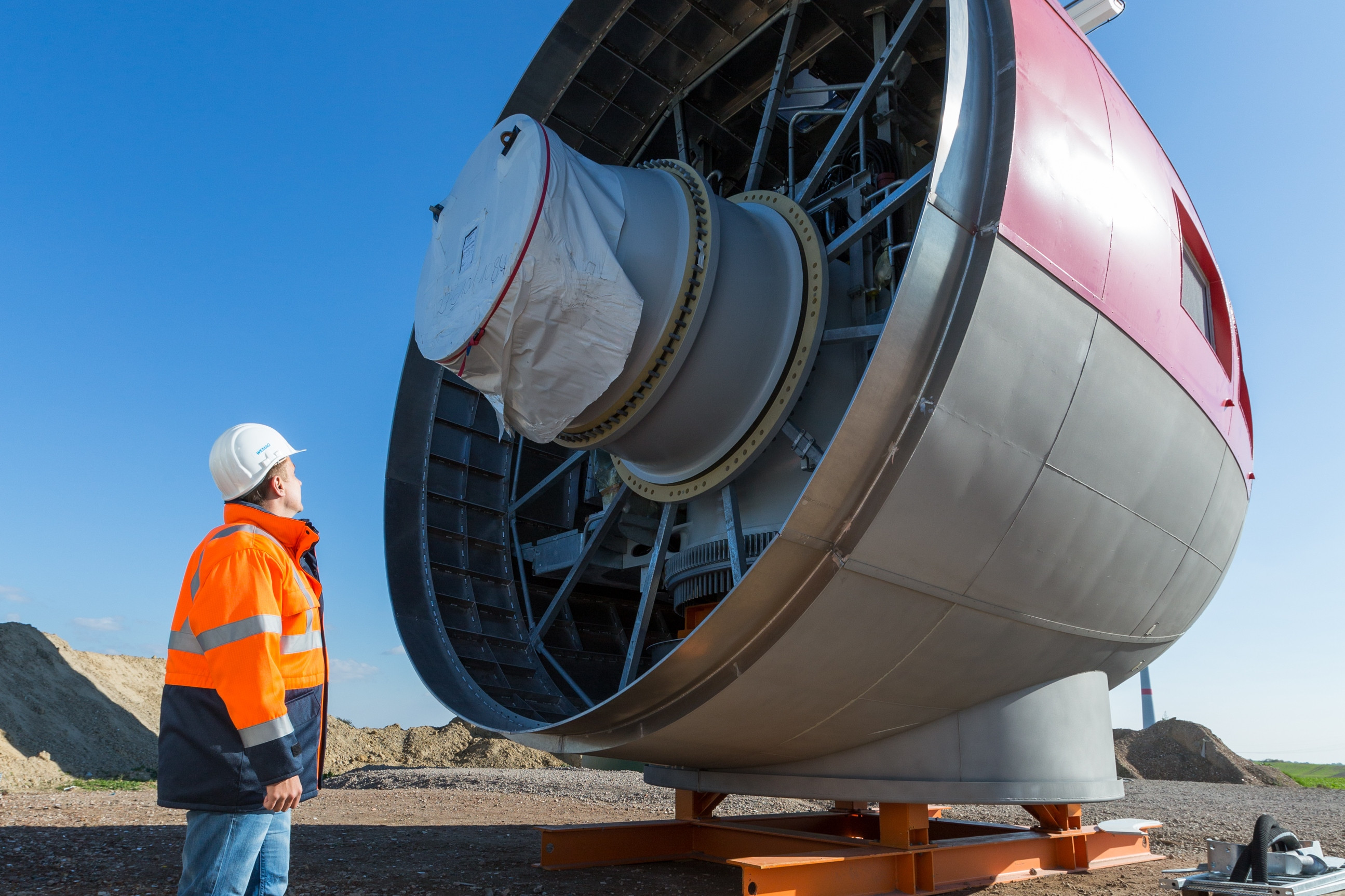 Arbeiten beim Windpark Kurzen Trechow
