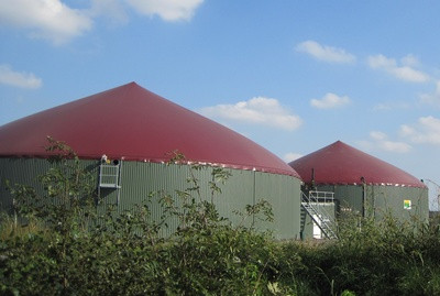 Biogasaufbereitung Gebäude in dem Biogas aufbereitet wird